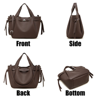 Sac à main en cuir véritable personnalisé pour femme, sac seau plissé à bandoulière, fabrication de haute qualité, vente en gros OEM