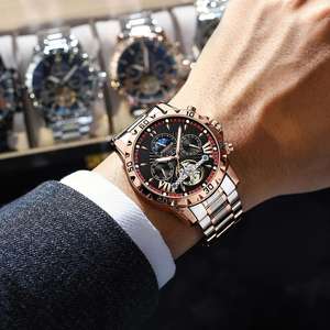 Reloj Poedagar 1410 para Hombre, de Lujo, con Tourbillon Hueco, Automático, Resistente al Agua, Luminoso, de Acero Inoxidable, Mecánico - Product Image 2