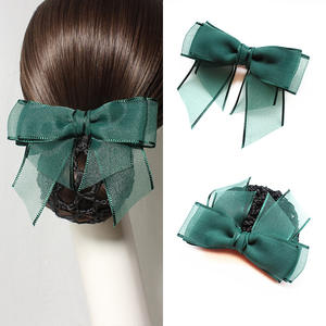 Bandeau professionnel élégant et simple pour femmes, idéal pour les hôtesse de l'air et les infirmières, avec poche en filet - Product Image 1