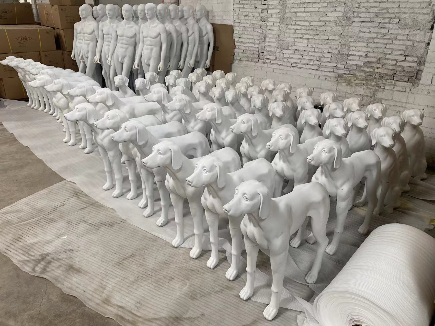 2x Aufblasbare Hundemannequins – Aus PVC, 80x56x29 Cm, Für Tierbekleidung, Schaufenster & Geschäfte