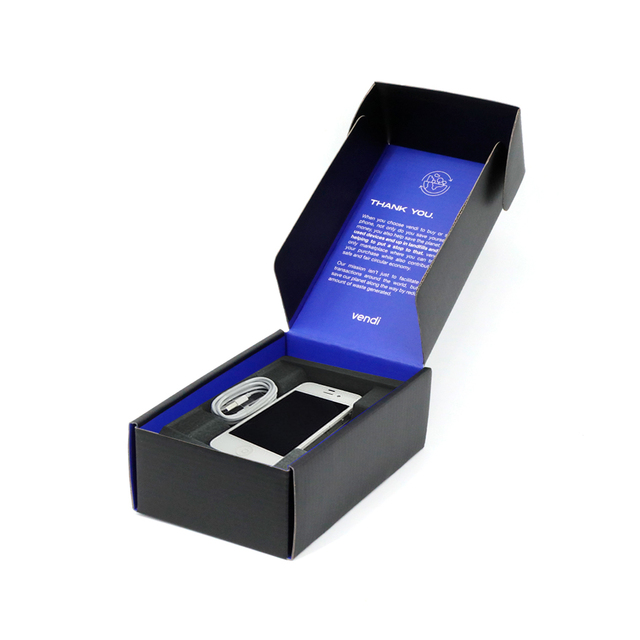 Hot Sale Custom Plain Kraft Corrugated Phone Packaging Box for Different Size Smartphone Boxes