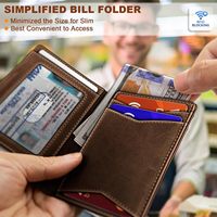 Dompet Kartu Kredit Minimalis Tipis Kulit Asli Pria Mewah dengan Blokir RFID, Logo Kustom, dan Lapisan Katun Organik
