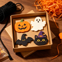 Désodorisant suspendu d'Halloween : Cartes parfumées à la citrouille, découpées sur mesure, amovibles pour voiture, maison et bureau