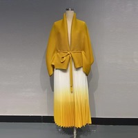 Haute qualité Stretch Design Original Issey Miyake femmes deux pièces grande taille gratuit lâche plissé femmes 2 pièces robes