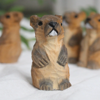 Jouet en bois sculpté en forme de marmotte, jouet créatif en bois en forme de marmotte