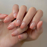 Ongles en gel transparent de haute qualité à presser, 24 pièces, faux ongles artificiels en ABS, vente en gros, fournisseur