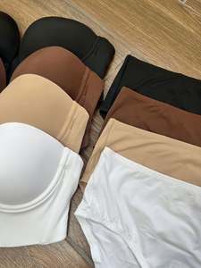 WanBao Top Supplier Breathable Seamless Hipster Solid Deep U Plunge Bra Convertible Adjustable Straps Push-Up Bra for Women - Product Image 5