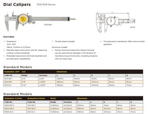 Asimeto 303 Series Stainless Steel High Precision150mm Accuracy 0.02Mm <strong>Dial</strong> <strong>Caliper</strong> for Stable <strong>Reading</strong> Vernier <strong>Caliper</strong> - Product Image 3