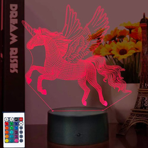Customized Anime Design Mini 3D Illusion Night <strong>Light</strong> 7 Colors Changing Touch Switch USB <strong>Table</strong> for Holiday Gifts Home Decorations - Product Image 3
