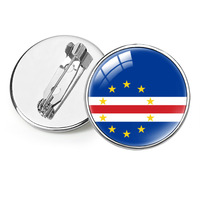 Broche drapeau du Cap-Vert, épinglette, broche pays du monde, cadeau fantaisie, souvenir pour les voyageurs et les amoureux, cadeau pour les fans de club de football, personnalisable