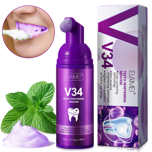 V34 Răng Làm Trắng Mousse Bọt Màu Tím Răng Màu Tím Bọt Kem Đánh Răng Mousse Với Màu Sắc Sửa Chữa Công Nghệ - Product Image 1