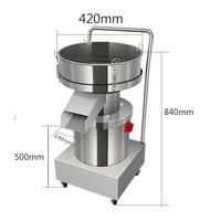 Machine de criblage circulaire vibrante mobile pour aliments, en acier inoxydable 304, sur chariot, version améliorée, du fabricant
