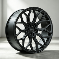 Jantes de voiture en alliage forgé monobloc concave style HF-2 noir mat 19-22 pouces 5*112 pour A6L RS6 A7 RS7 SQ7 M3 M4 CLS GLE