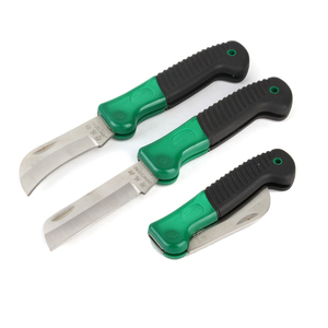 Cuchillo de Bolsillo 87101 para Electricista con Mango de Goma para Cortar Cables y Terminales de Red - Product Image 2