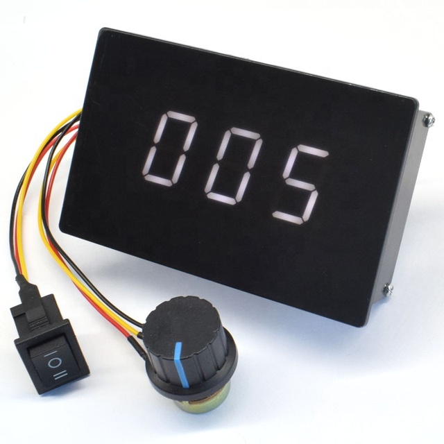 DC 6-60V 20A DC Motor Speed Controller PWM Digital Display 0~100% Adjustable 6V 12V 24V 48V 2000W Forward Reverse Switch