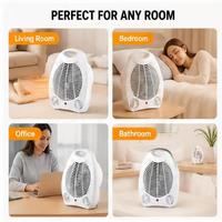 Radiateur électrique de bureau portable 2000W, chaud/froid/brûlant, à commande mécanique, chauffage rapide, protection anti-renversement et anti-surchauffe