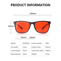 Gafas de Sol con Marco Completo Negro TR90, Diseño Clásico de Moda, Anti Luz Azul, Duraderas, Personalizadas, para Hombre y Mujer