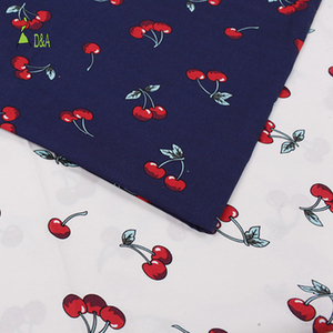 Petit tissu cerise avec fond <span class=keywords><strong>blanc</strong></span> et bleu imprimé de fruits 100% polyester écologique pour la natation des filles - Product Image 3