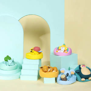 Figurines d'anime en gros pour le divertissement, mignonnes créatures de dessin animé, mini-statues en PVC, décorations de bureau, ensemble de figurines de collection - Product Image 3