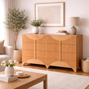 HAVASU RANGE Collection Wooden Bedroom Living Room Eco-Friendly Wholesale Price Home Furniture Wooden Dresser <b>6</b> <b>Drawers</b> - Product Image 4