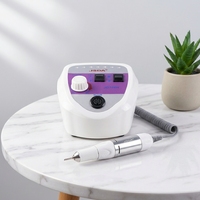 JSDA JD106H Outil de manucure professionnel portable, polisseuse à ongles, moteur électrique à balais 0-30000 tr/min, faible bruit, plastique, 100-240V 35W