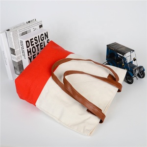 Sopurrrdy última moda de la mujer Lona de cuero hombro bolso de mano de algodón orgánico bolso bolsos de las señoras de bolso - Product Image 5