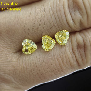 Diamantes Creados en Laboratorio Stonewels Listos para Enviar, Color Amarillo Intenso, 0.5ct 1ct, Certificados por IGI, Corte Corazón, HPHT CVD para Joyería - Product Image 3