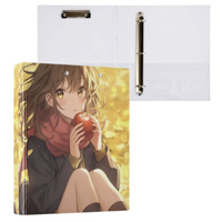 Carpeta de Anillas A4 Premium, Resistente al Agua, con Cubierta de PVC, Organizador de Archivos de Escritorio para el Hogar, Oficina o Escuela, Almacenamiento de Documentos de un Solo Nivel