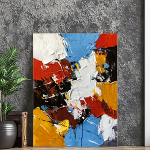 <span class=keywords><strong>Peinture</strong></span> <span class=keywords><strong>à</strong></span> <span class=keywords><strong>l</strong></span>'<span class=keywords><strong>huile</strong></span> abstraite moderne peinte <span class=keywords><strong>à</strong></span> la main, texture 3D épaisse, art mural personnalisé, grande toile originale pour chambre et salon - Product Image 1