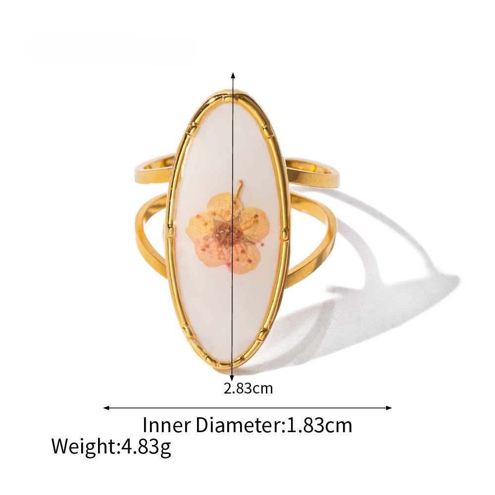 Oval -Pink Flowers