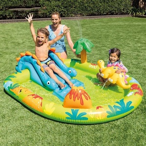 Kids Inflatable Water Play Center with <b>Slide</b> Sprayer Splash <b>Pool</b> Summer Outdoor Backyard Water Toy - Product Image 6