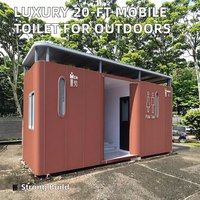 Toilettes mobiles en acier de conception moderne pour usage extérieur, toilettes portables publiques