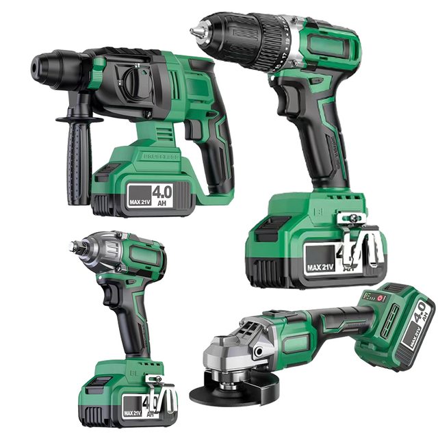 Big Discount Hot Sale for MKT Combo Power Tools 4 Kits Tool Set 18v 20v 21vVolt Cordless Drills Battery DlY Home Use