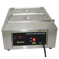 Nouvelle Machine à Faire Fondre le Chocolat Électrique Commerciale Goodloog, Double Cuve en Acier Inoxydable, Alimentation Secteur, Argent 1