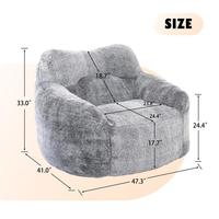 Fauteuil pouf géant confortable en mousse avec un design moderne en tissu pour hôtel et villa