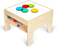 Table d'activités en bois 3-en-1 OEM avec lumière LED sensorielle pour enfants, plateau amovible et réversible pour salle de classe préscolaire et salle de jeux