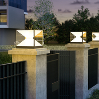Lampe solaire LED décorative moderne et simple en acier inoxydable pour extérieur, étanche IP65, avec capteur de mouvement et culot E27, en forme de sablier