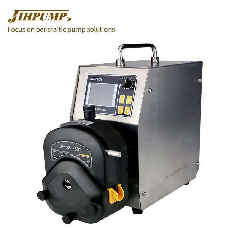 JIHPUMP 12000 مللي السيارات الصغيرة مضخة تمعجية yz35 حجم كبير ارتفاع تدفق المياه السائل أنبوب الجرعات تسلل مضخات