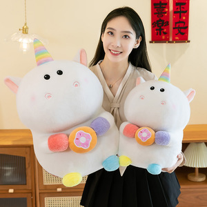 ตุ๊กตาโดนัทยูนิคอร์นนุ่มสุดๆเครื่องจับผ้าฝ้าย PP ตาข่ายขนาดใหญ่ปรับแต่งได้ ODM น่ารักปักลายสร้างสรรค์ตุ๊กตาของเล่นสำหรับ - Product Image 5