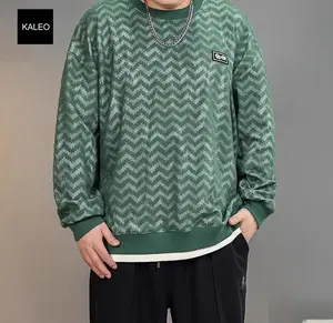 Kaleo Biểu Tượng Tùy Chỉnh Quá Khổ Kinh Điển Sọc Bông Mùa Đông Quá Khổ Người Đàn Ông Hoodies