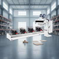 Machine de mortissage et tenonnage CNC automatique haute précision pour le perçage de trous de serrures de portes en bois massif, pour meubles solides