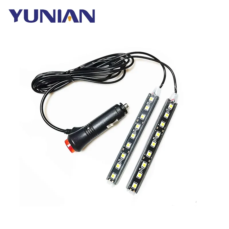 Otomotiv iç dekoratif ışıklar LED araba ayağı 18 LED atmosfer lamba ortam lambası araba styling araba aksesuarları