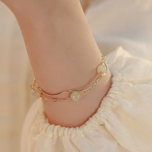 Mưa Sương Mù ở miền Nam tự nhiên Vòng tay ngọc bích Hetian thiết kế đặc biệt 2022 retro sang trọng nhẹ mới - Product Image 2