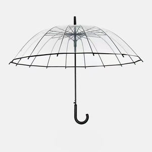 <span class=keywords><strong>Parapluie</strong></span> <span class=keywords><strong>transparent</strong></span> à 16 baleines en POE, ouverture automatique, avec logo personnalisé OEM, pour mariage, photographie de mariée, vente en gros - Product Image 6