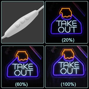 Take Out Letreros Neon LED indoor hanging ambient light shop <b>sign</b> wall decoration light entrance indicator light luminous <b>sign</b> - Product Image 2