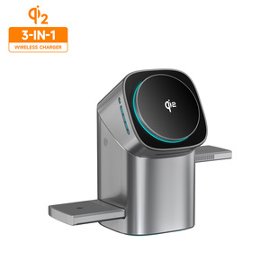 Caricatore Wireless 3 <span class=keywords><strong>in</strong></span> 1 Completamente Automatico Vina <span class=keywords><strong>Tech</strong></span> per iWatch, Stazione di Ricarica Rapida Qi2.0 per iPhone con Ventola - Product Image 3