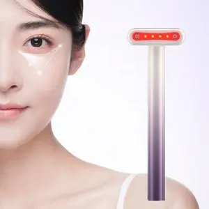 Electric Red Light 1.62cm Anti-Aging Stick Face Eye Massage Tool Microcurrent Therapy Hot Compress Facial Beauty Personal Care