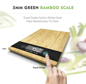 대나무 주방 가중치 저울 식품 기계 2019 디지털 디스플레이 직사각형 전자 저울 주방 5kg 임금 5kg - Product Image 2