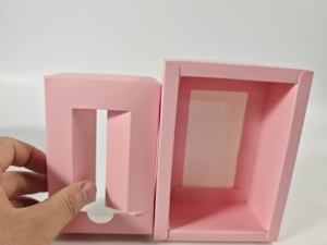 Boîte d'emballage en papier coulissante pour masque en <span class=keywords><strong>argile</strong></span> de pêche imprimé sur mesure, personnalisation disponible - Product Image 6
