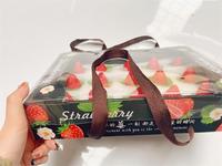 Boîte en carton personnalisée en gros avec logo, format standard, pour emballage de fruits (fraises, raisins) avec fenêtre